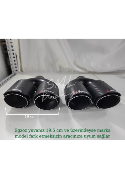 90 mm Akrapoviç Çiftli Egzoz Ucu Akrapoviç 90lık Egzos-Egsoz Ucu