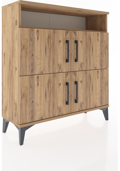 Arges Şifonyer 4 Raflı 4 Kapaklı 88x30x96 Çam-çam Atlas Çam