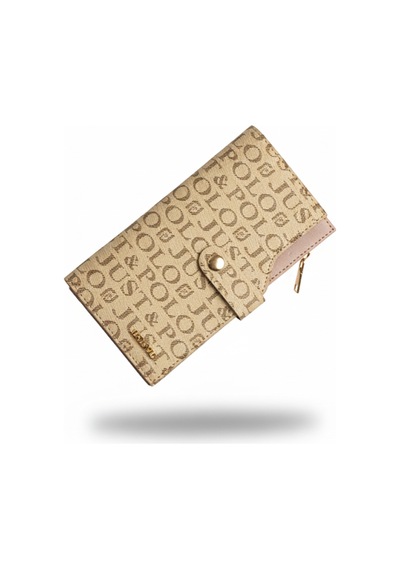 Just Polo Kadın Bol Kartlıklı Kağıt Para Bölmeli Cüzdan 10cmx18cm Pbu09 09vizon