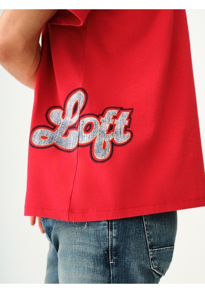 Loose Fit Erkek Tshirt K.kol kırmızı