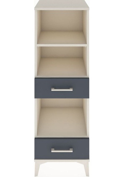 Hyperion Dolap 3 Raflı 2 Çekmeceli 44x44x134 Aytaşı-antrasit Aytaşı