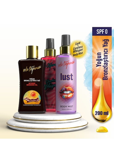 Eda Taşpınar Yoğun Bronzlaştırıcı SPF 0 (200ml) -  Lust & Whisper Body Mist 200ml