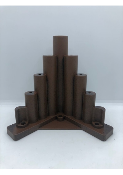Karakoçaksesuar Plastik 15 x 12 x 12 CM Ceviz Koltuk Dolap Baza Mobilya Ayağı 4 Adet