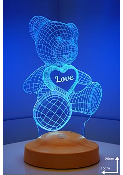 3d Ayı Teddy Hediyesi 3 Boyutlu Led Lamba Diğer