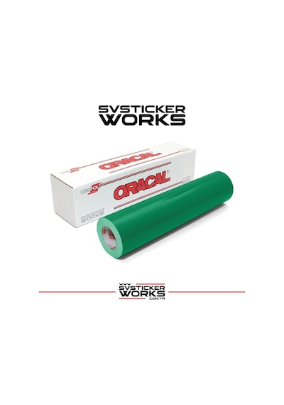 Yeşil Renk Folyo Kaplama , Sticker Vb. Oracal Yüksek Kalite Ürün 1 Metre 100cm X 126cm Yeşil