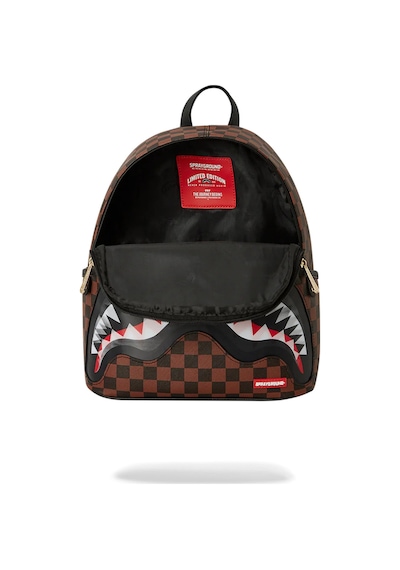 Sprayground Lenticular Effects Savage Köpekbalığı Sırt Çantası, Suya Dayanıklı, Suni Deri Kahverengi