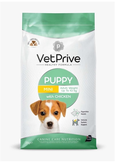 Vet Prive Puppy Küçük Irk Tavuklu Yavru Köpek Maması 3 KG