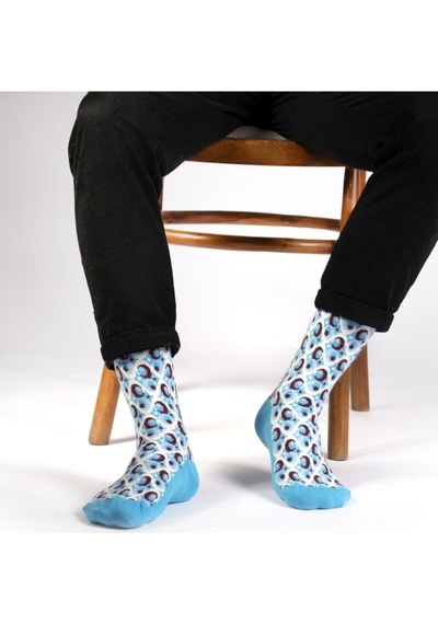 Ozzy Socks Bubble Desenli Çorap Turkuaz