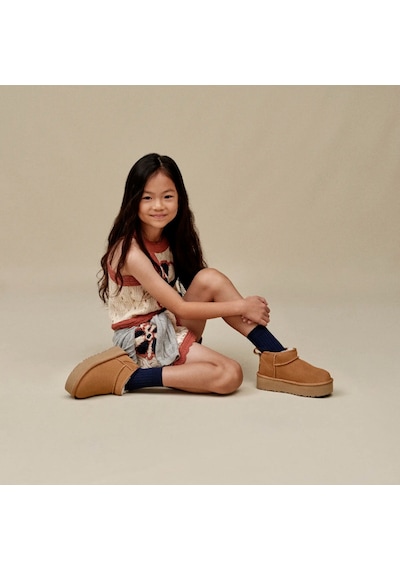 Chestnut Taba Bot Kız Çocuk 1157791k Ugg K Classıc Ultra Mını Platform Chestnut Taba