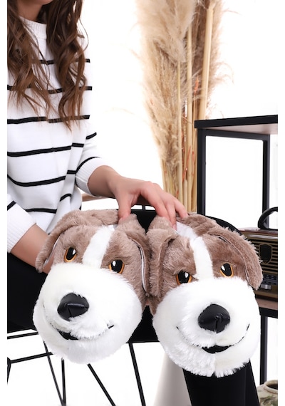 Wordex Hayvanlı H10 Köpekli Kışlık Kadın Erkek Çocuk Panduf Ev Içi Sessiz Taban Panduf Kahverengi Wordex Hayvanlı H10 Köpekli Kışlık Kadın Erkek Çocuk Panduf Ev Içi Sessiz Taban Panduf Kahverengi