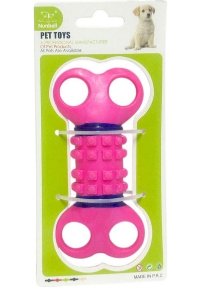 Nunbell 12 CM Yassı Kemik Köpek Oyuncağı Çok Renkli