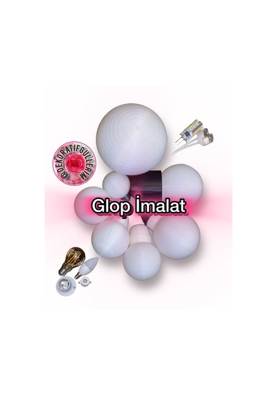 15cm Glop E27 Işıklı 220volt Dekoratif Çiçek İmalatı Pla Organik