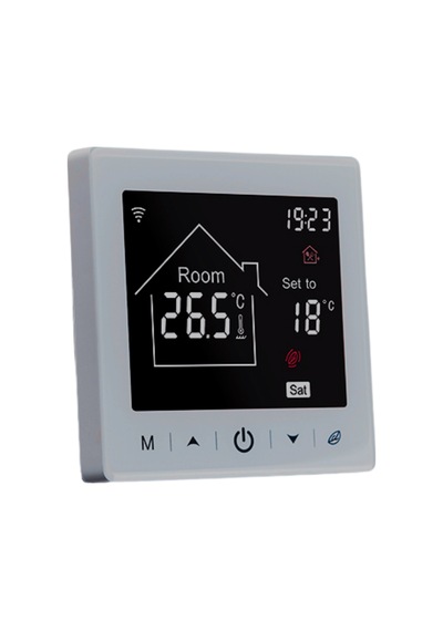 Dijital Kablolu Termostat Merallı Bc400e Gri Wi Fi Dokunmatik Tuya