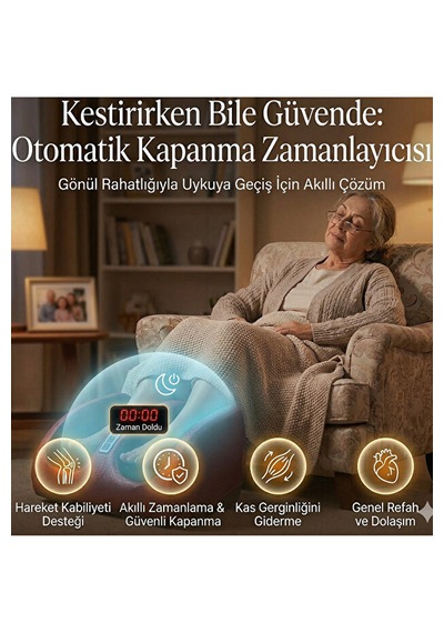 3d Yoğurmalı Isıtmalı Ayak Ve Baldır Masaj Aleti -3 Kademeli Profesyonel Termal Terapi Cihazı