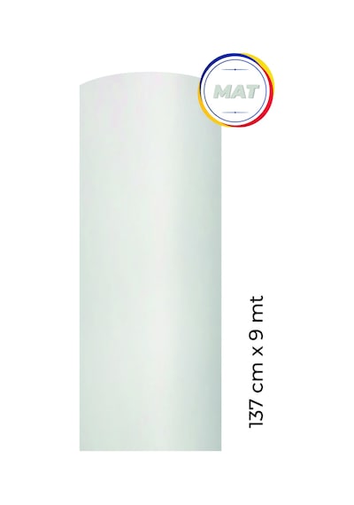 Mat Beyaz Yapışkanlı Kaplama Folyosu  137 CM  X 9 MT