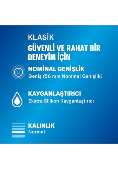 3 Adet Durex Klasik Prezervatif 10'lu