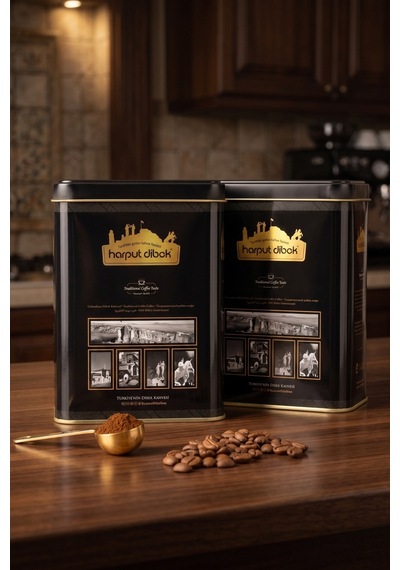 Kahvesi 500 Gr 2 Li Metal Kutu Toplam 1 Kg Geleneksel Kakuleli Dibek Kahvesi