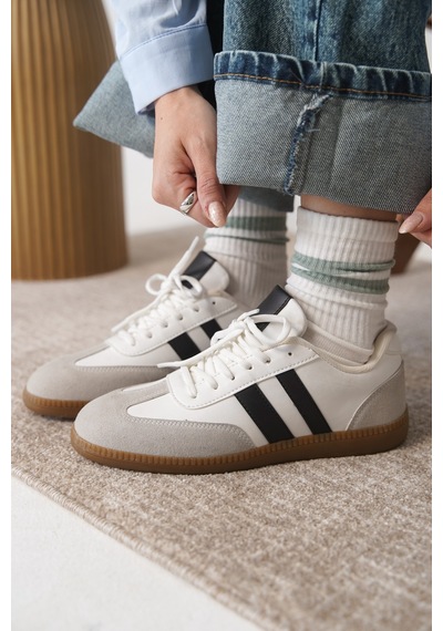 Daxtors Garantili Agnus Günlük Ortopedik Kadın Sneaker Spor Ayakkabı Beyaz