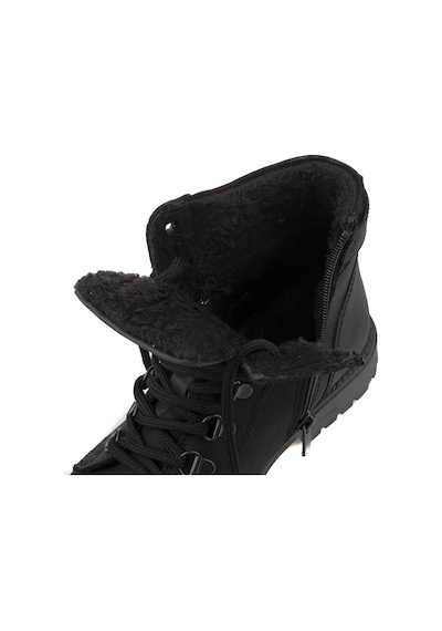Slayka Siyah Gia Nubuk Deri Vizon Unisex Bot Siyah