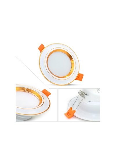 7W Üç Renk Smd Led Downlıght Spot- Gold