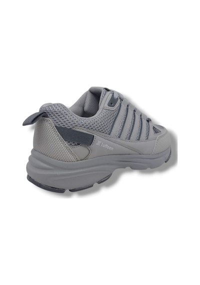 Zerhan Lutton 215 Unisex Gri Bağcıklı File Yürüyüş Koşu Büyük Numara Spor Ayakkabı 45 46 47 48 Gri