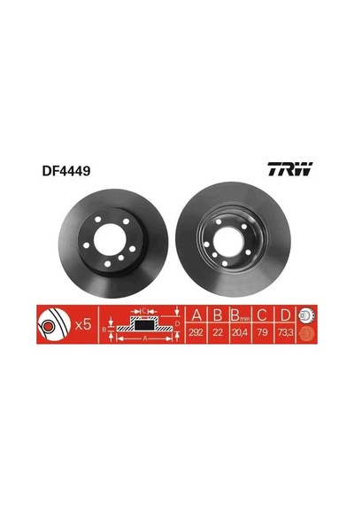 Bmw 120d E87 Fren Diski On 2004-2011 Trw Df4449 2adettir