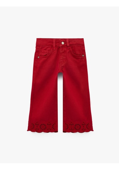 Koton Beli Ayarlanabilir Lastikli Cep Detaylı Pamuklu Gabardin Brode Detaylı Geniş Paça Pantolon Bordo 7wmg40018aw Koton Beli Ayarlanabilir Lastikli Cep Detaylı Pamuklu Gabardin Brode Detaylı Geniş Paça Pantolon Bordo 7wmg40018aw