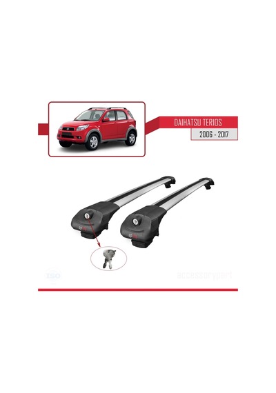 Daihatsu Terios 2006-2017 Arası İle Uyumlu Ace-1 Ara Atkı Tavan Barı Gri