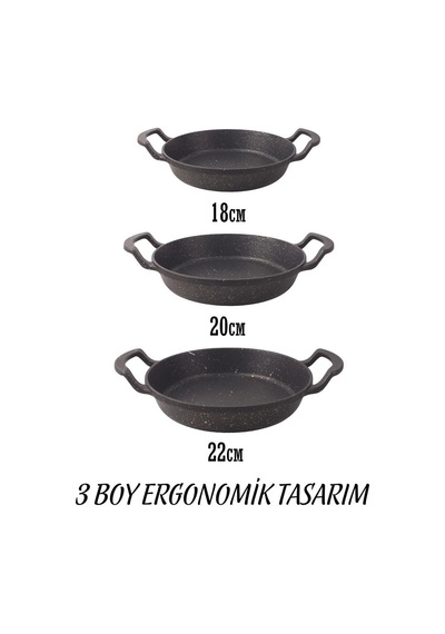 Deconox 3'lü Döküm Sahan Seti, 3'lü Yumurta, Omlet Tavası, 3 Boy Döküm Siyah Granit Sahan Tava 22cm-20cm-18cm Sku: Smg8690010570123 Açık Gri Deconox 3'lü Döküm Sahan Seti, 3'lü Yumurta, Omlet Tavası, 3 Boy Döküm Siyah Granit Sahan Tava 22cm-20cm-18cm Sku: Smg8690010570123 Açık Gri