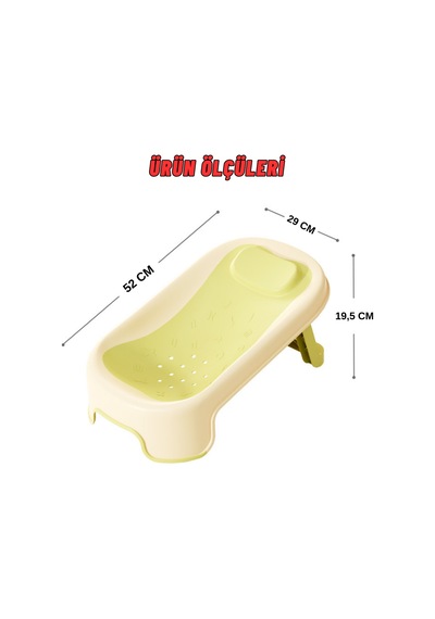 Katlanabilir Silikon Bebek Besleme Ve Yıkama Banyo Oturağı Alt Değiştirme Sehpası Yeşil