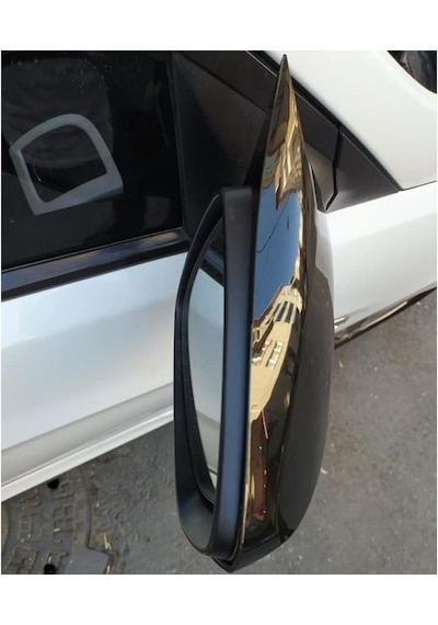 Sts Oto Aksesuar Hyundai Accent Blue  Batman Yarasa Ayna Kapağı Piano Black Abs Plastik (01)