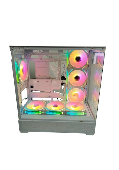 Zoko Alpha 7x120mm Argb Fan+kontrolcü+kumanda Pc Boş Beyaz Kasa