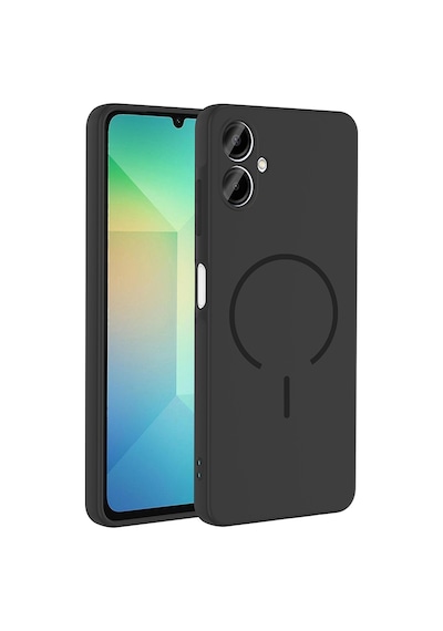 Zore Galaxy A06 Kılıf M-safe Şarj Özellikli Nvth Meta Kapak - Siyah