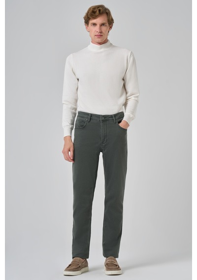 Morven Erkek Haki Denim 5 Cep Dynamic Fit Jean Kot Pantolon 26ms003008710 Haki
