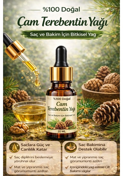 Life Çam Terebentin Yağı 20 Ml %100 Doğal Saç Ve Bakım İçin Bitkisel Yağ