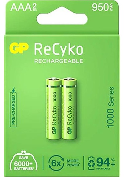 Gp Recyko 950 Mah R03 Aaa Şarjlı 2'li Pil
