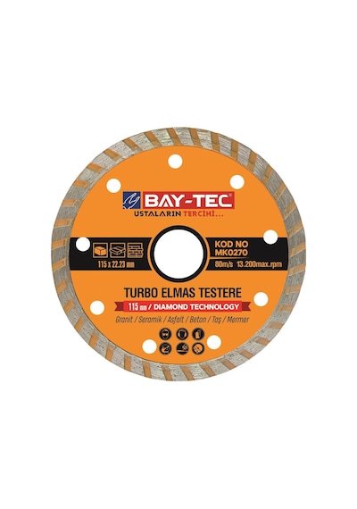 Baytec Turbo Elmas Testere 180 Mm Mk0280