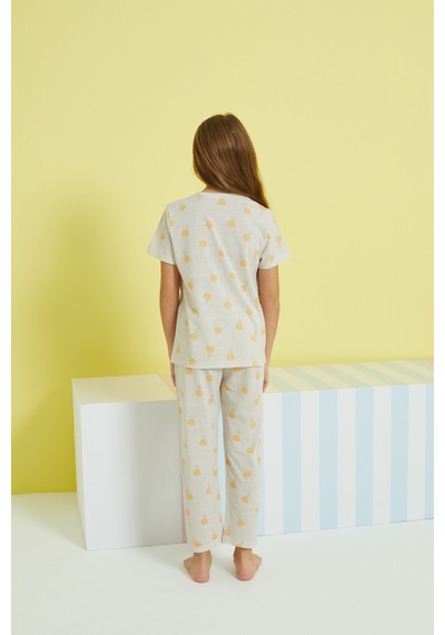 Siyah İnci Çok Renkli Örme Pijama Takım 24107099