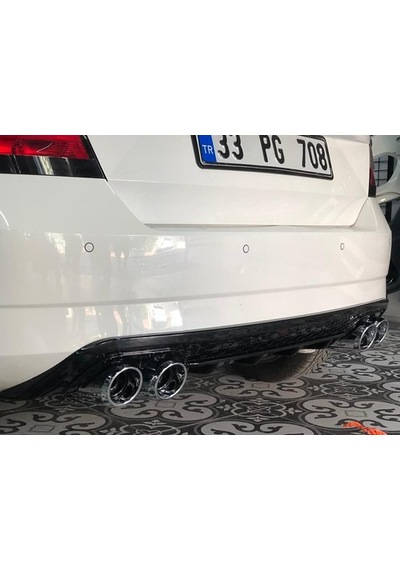 Skoda Fabia Arka Tampon Eki Difüzör 2015-2020 Arası Egzoz Görünüm