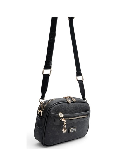 Silver & Polo Silver Polo Siyah - Siyah Monogram Kadın Çapraz Çanta Sp1297