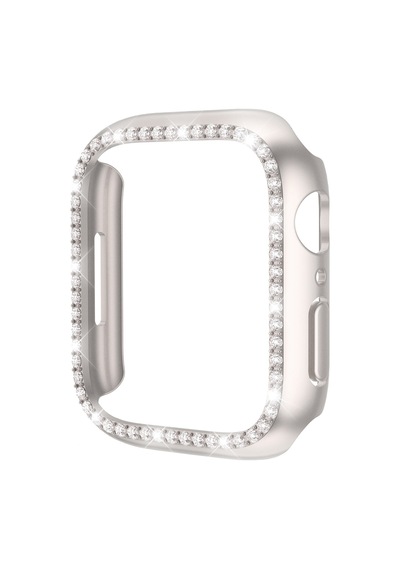 Watch Ultra Ultra 2 49mm Uyumlu Tek Sıra Parlak Taşlı Rubber Kasa Kapak