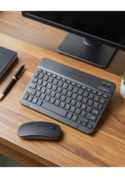 Bluetooth Klavye Mouse Seti Taşınabilir Uczzz8031klavye-3 Diğer