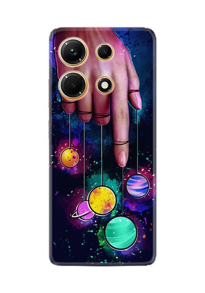 Note 30 Pro Kılıf Silikon Desen Özel Seri Finger Planet 1740