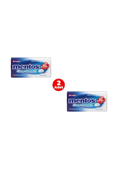 Mentos 2 Saat Clean Breath Nane Aromalı Şeker 35 G 2 Adet
