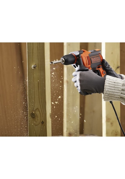 Black+Decker BEH710-QS 13 MM 710W Darbeli Matkap + Anahtarsız Mandren 4 Parça Set