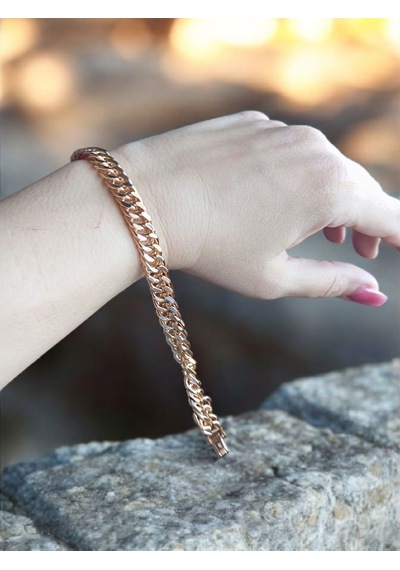 14k Roze Renkli Vip Seri Gurmet Bileklik Rose Altın