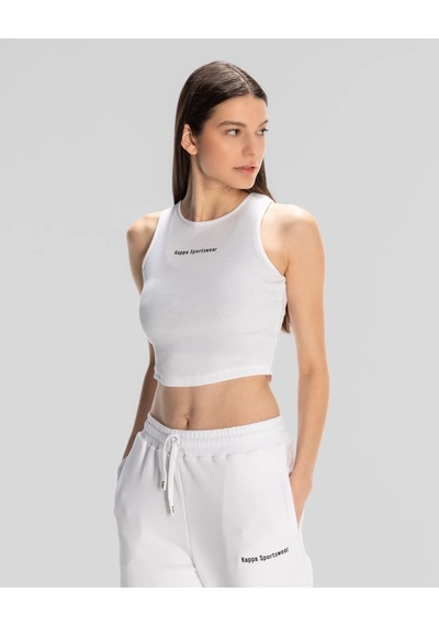 Kappa Authentic Jessa-wmn-halter Top Kadın Atlet-beyaz