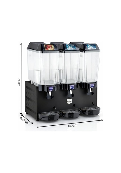Remta 20+20+20 Litre Şerbet + Ayran + Ayran Soğutucu Siyah - St19