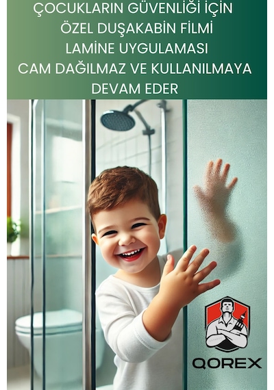 - Lamine Film Koruyucu - Füme Nervürlü 6mm Camlı Duşakabin - Türkiye De İlk Dağılmaz Diğer