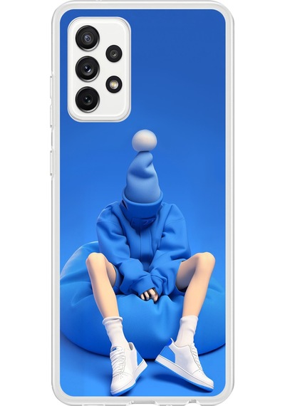 Samsung Galaxy A72 Uyumlu Şeffaf Kılıf No Face 5 Tasarımlı